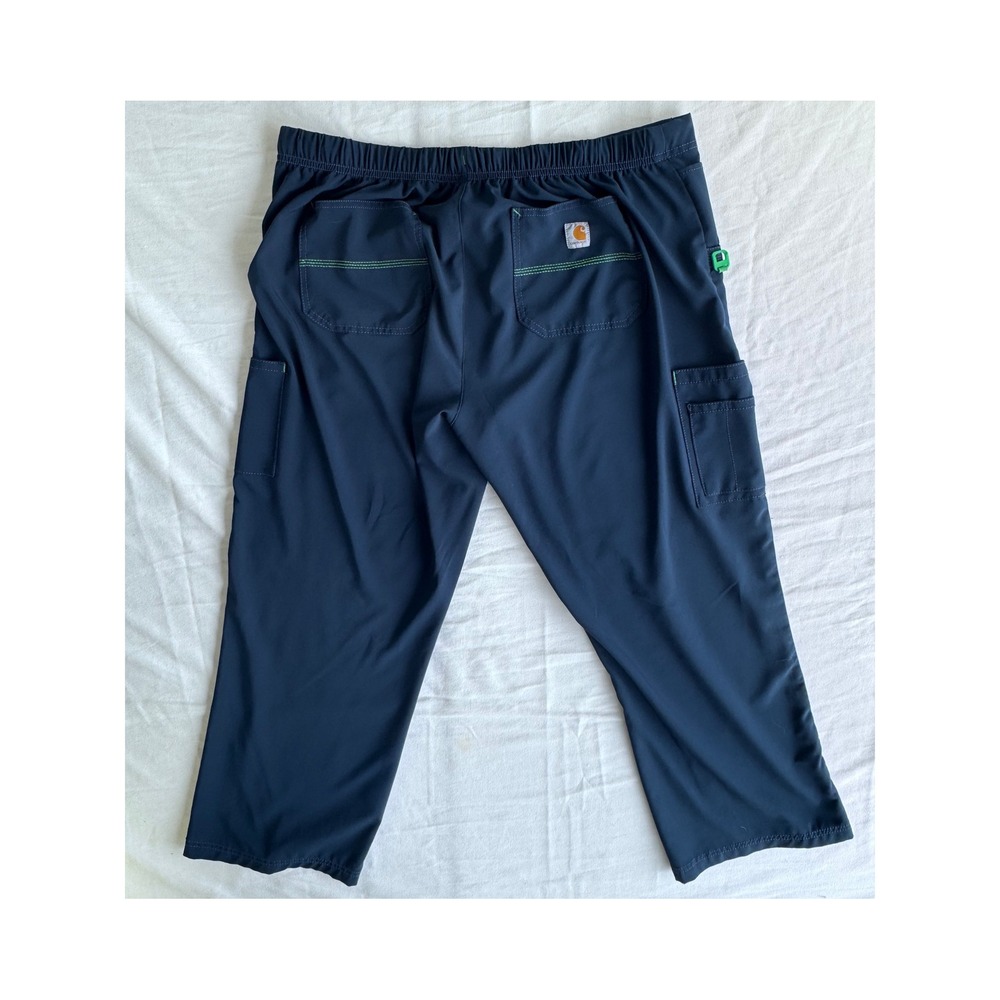 Carhartt Scrub Pants Womens Petite XL Blue‎ Stretch Cargo Workwear Minimalist - Picture 8 of 8